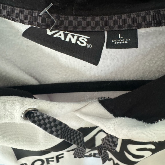 Vans off the Wall white hoodie size large - Picture 2 of 5